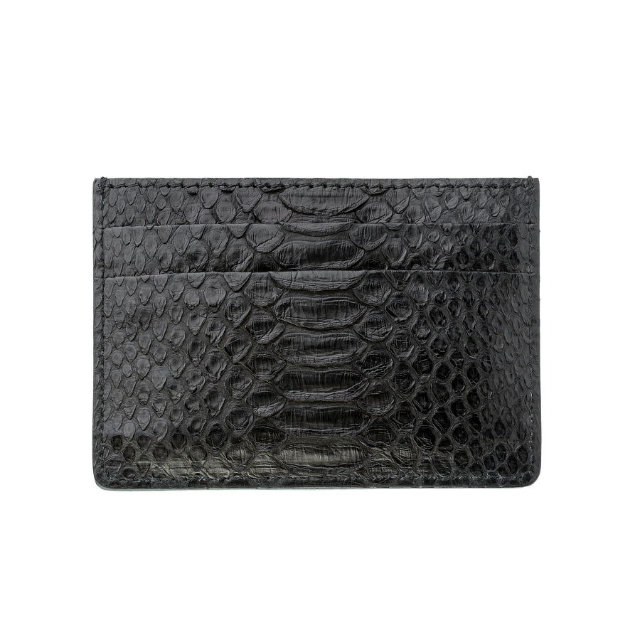 Black Python Skin Credit Card Holder