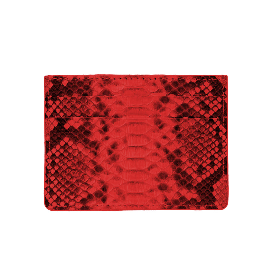 Red Python Skin Credit Card Holder