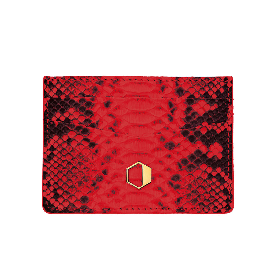 Red Python Skin Credit Card Holder