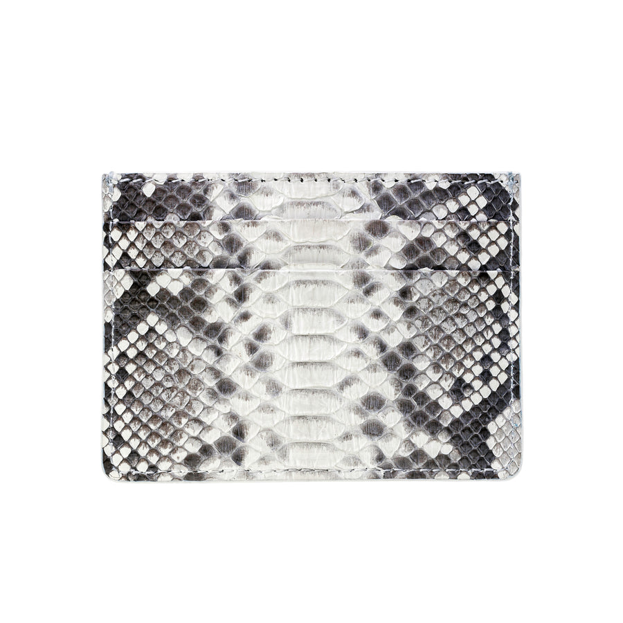 White Python Skin Credit Card Holder