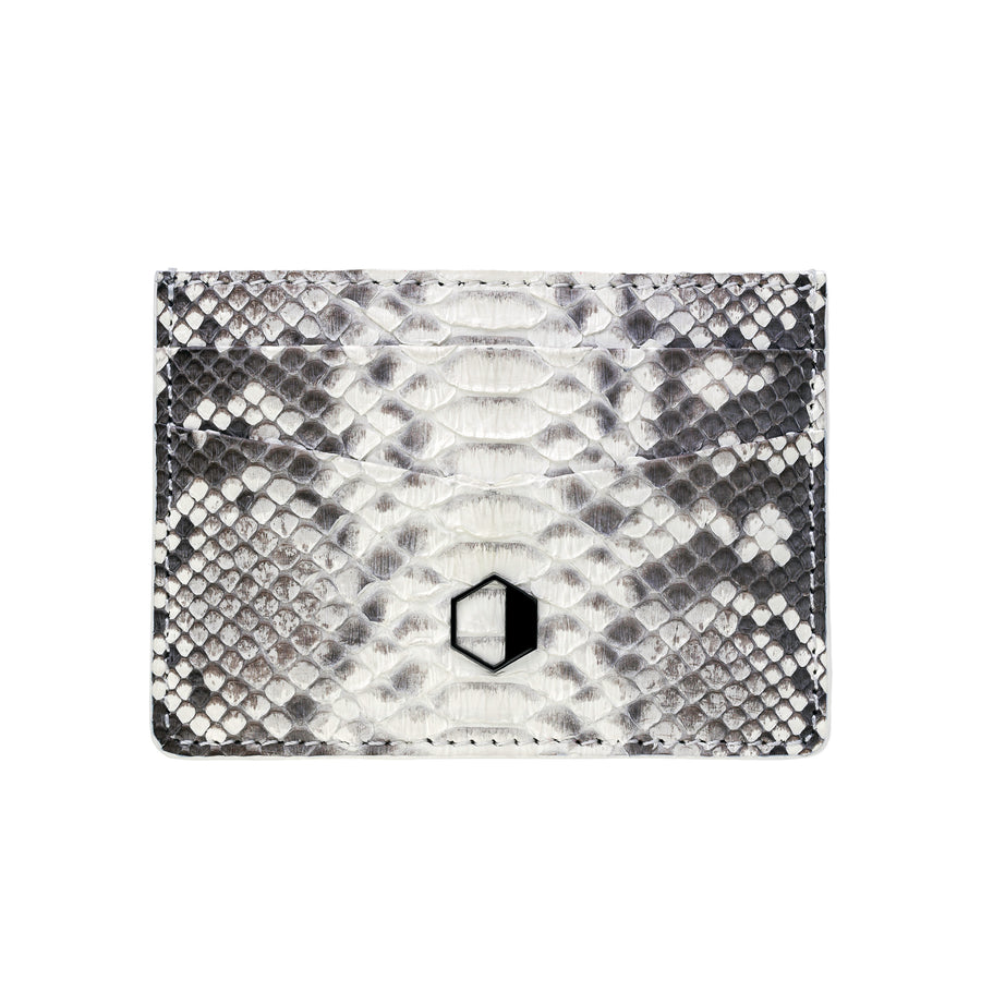 White Python Skin Credit Card Holder